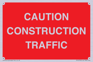 CAUTION CONSTRUCTION TRAFFIC